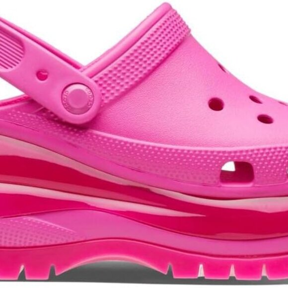 Crocs Unisex Adult Mega Crush Clogs Juice Hot Pink Mens 13 / Womens 15 - Picture 3 of 7